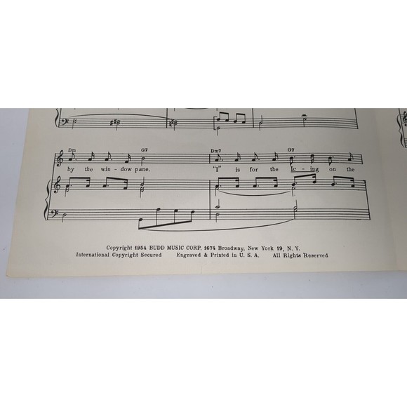 1954 Christmas Alphabet McGuire Sisters‎ Buddy Kaye Jules Loman Sheet Music VTG - Picture 6 of 7